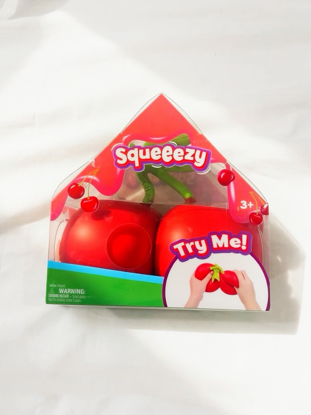 🍒 Jumbo Cherry Squeezy Squishy Stress Toy Rare Collectible Sensory Fidget SEALED